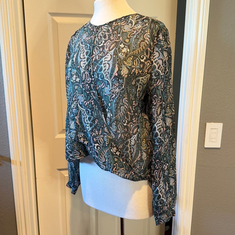 VERONICA BEARD Gayle silk chiffon top 12 - Picture 2 of 7